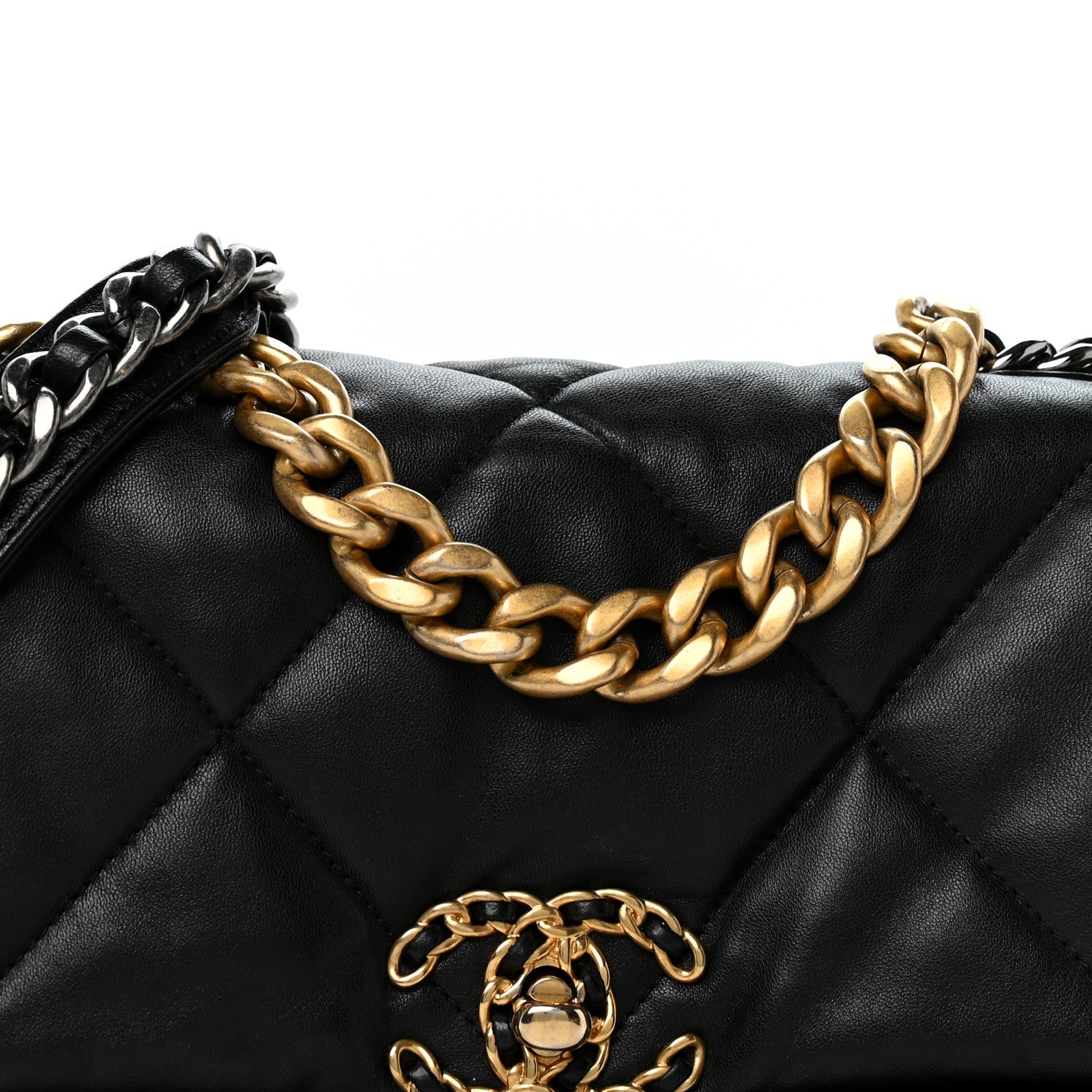 Chanel Lambskin Quilted Medium Chanel 19 Flap Black 7 of 12