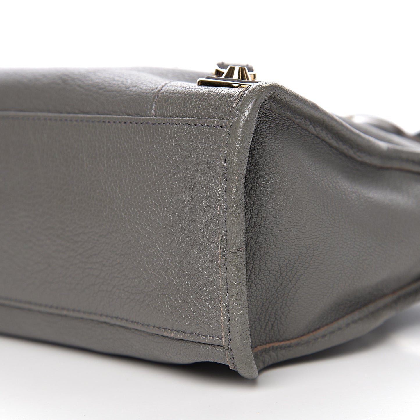 Chevre Gold Metallic Edge Hardware S City Gris Acier
