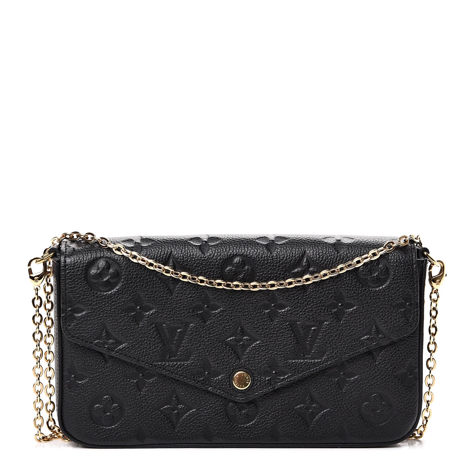 Louis Vuitton Empreinte Pochette Felicie Chain Wallet Black 1 of 11