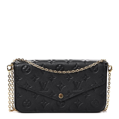 Louis Vuitton Empreinte Pochette Felicie Chain Wallet Black 1 of 11