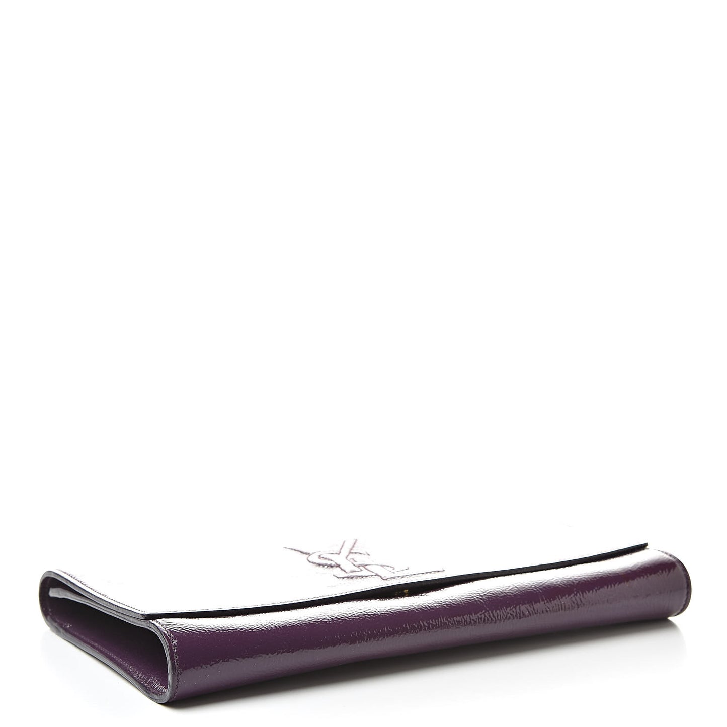 Textured Patent Monogram Large Belle De Jour Clutch Purple