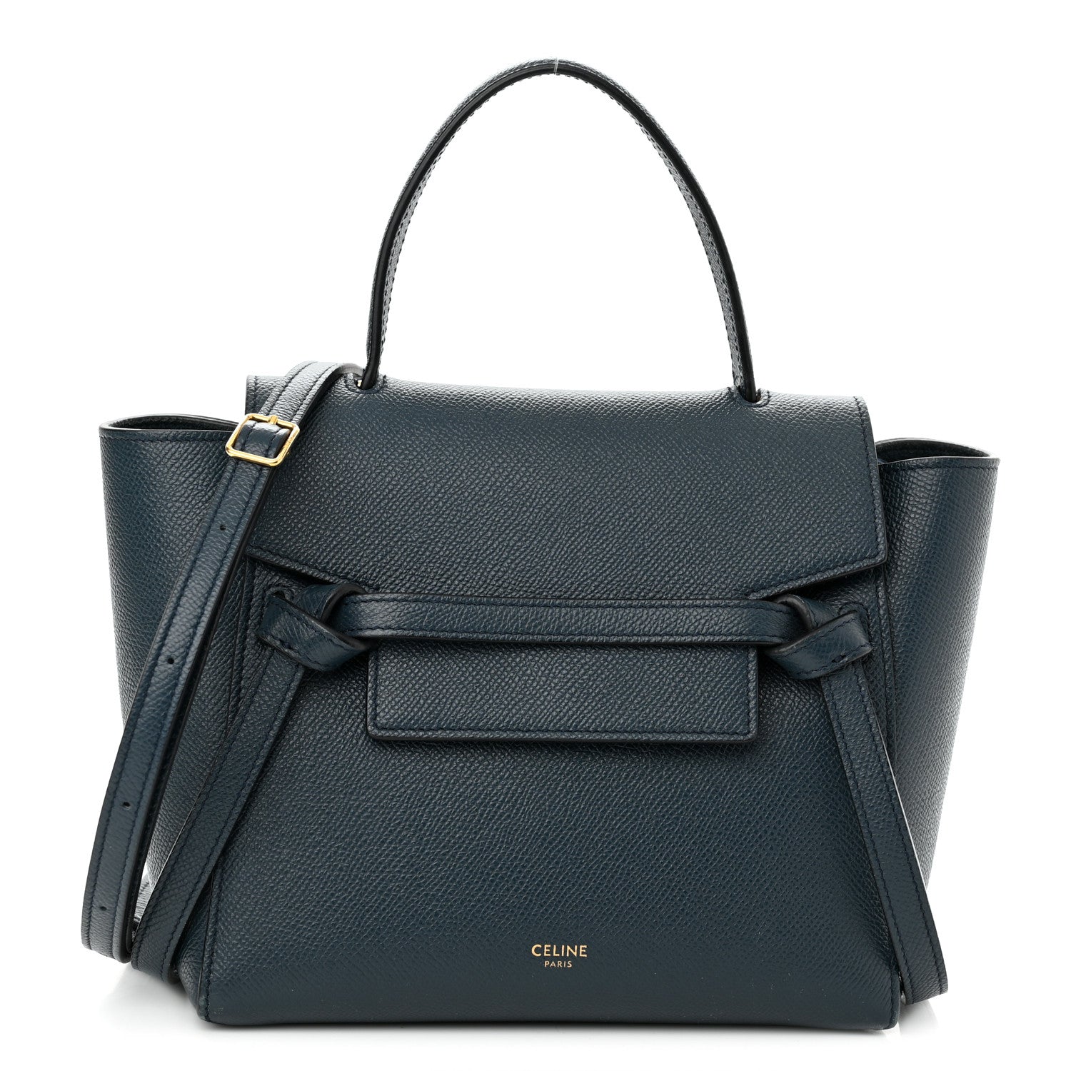 Celine Grained Calfskin Nano Belt Bag Abyss Blue 1 of 10