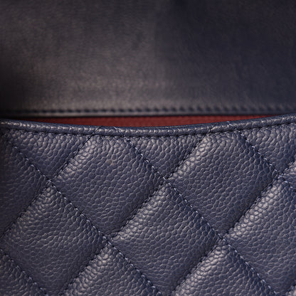 Chanel Caviar Iridescent Calfskin Quilted Medium Daily Carry Messenger Navy 14 of 16