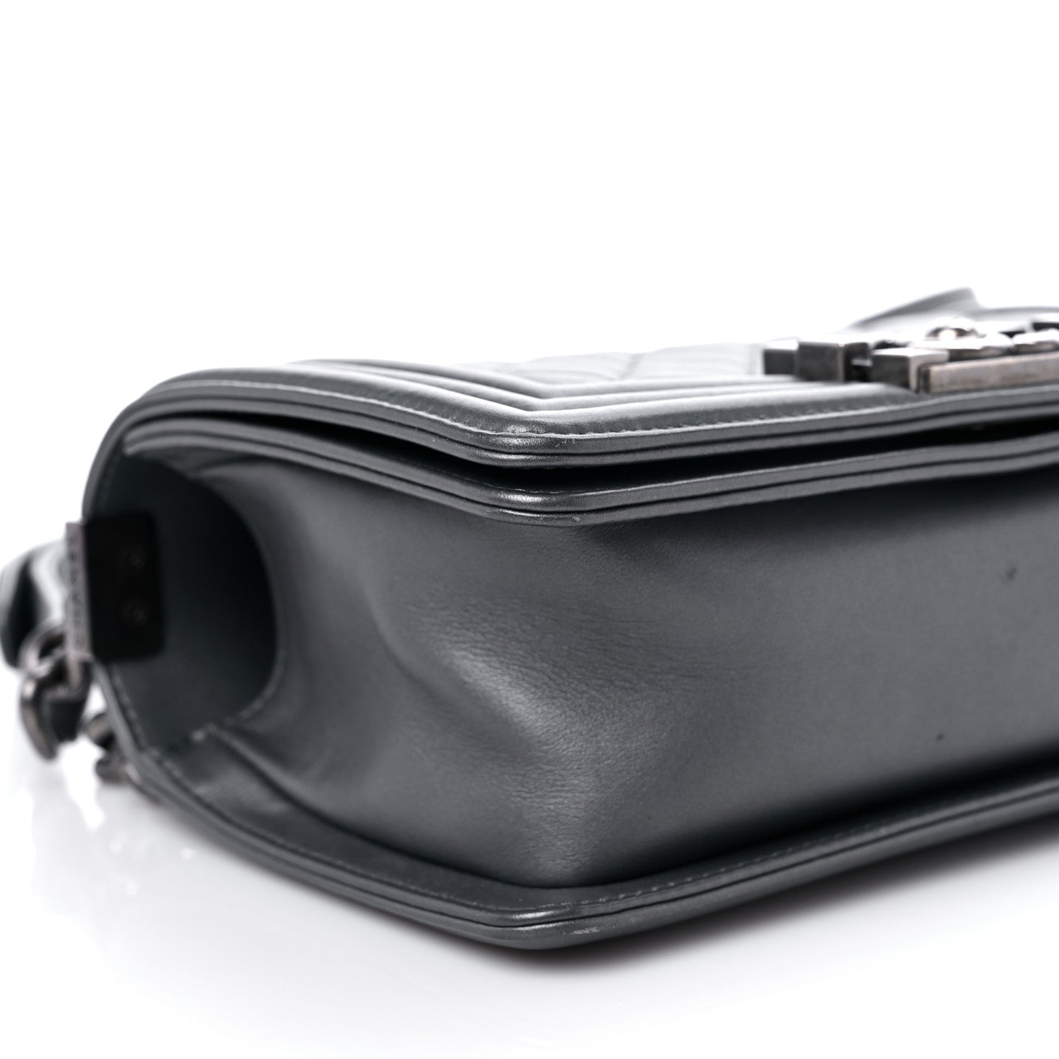 Chanel Lambskin Quilted Small Boy Flap Dark Grey 8 of 14