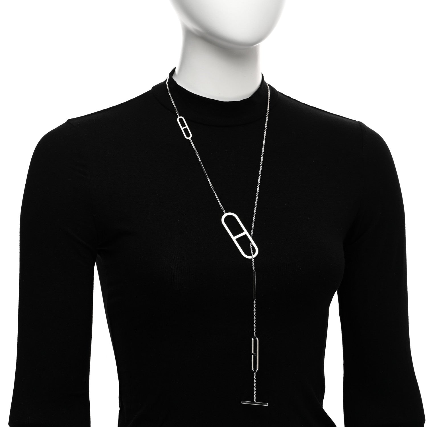 Hermes Sterling Silver Ever Chaine d'Ancre Long Lariat Necklace 2 of 5