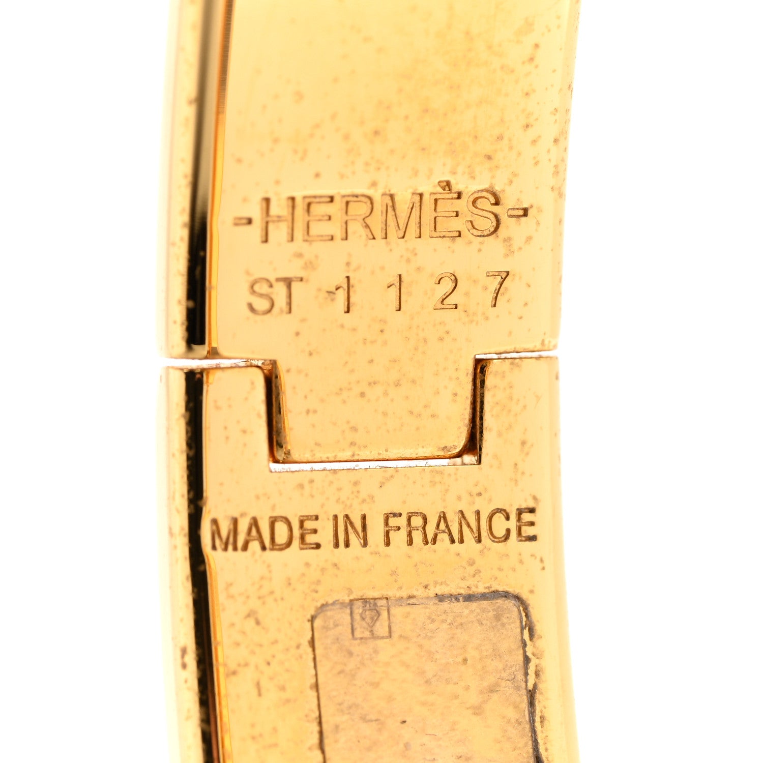 Hermes Enamel Narrow Clic Clac H Bracelet GM White 4 of 5
