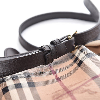 Burberry Haymarket Check Hartham Shoulder Bag Chocolate 11 of 13