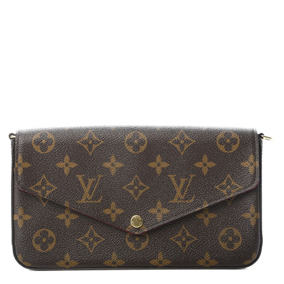 Louis Vuitton Monogram Pochette Felicie Chain Wallet Fuchsia 1 of 9