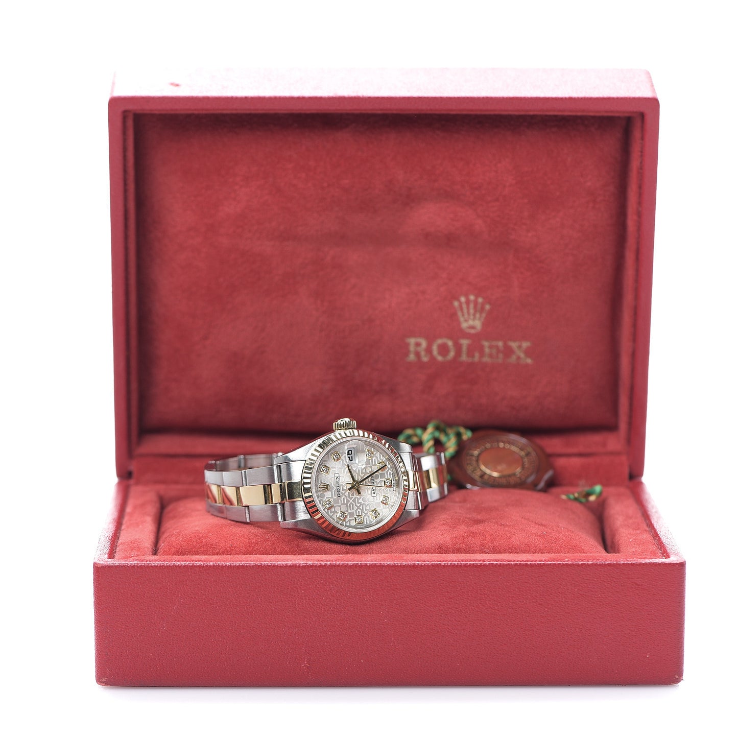 Stainless Steel 18K Yellow Gold Diamond 26mm Oyster Perpetual Datejust Watch Silver Jubilee 79173