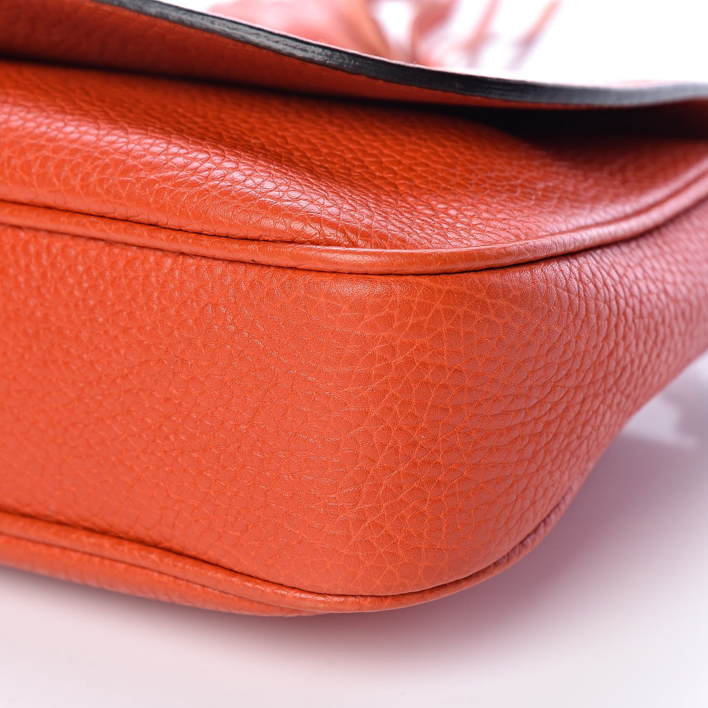 Pebbled Calfskin Medium Soho Flap Crossbody Sun Orange
