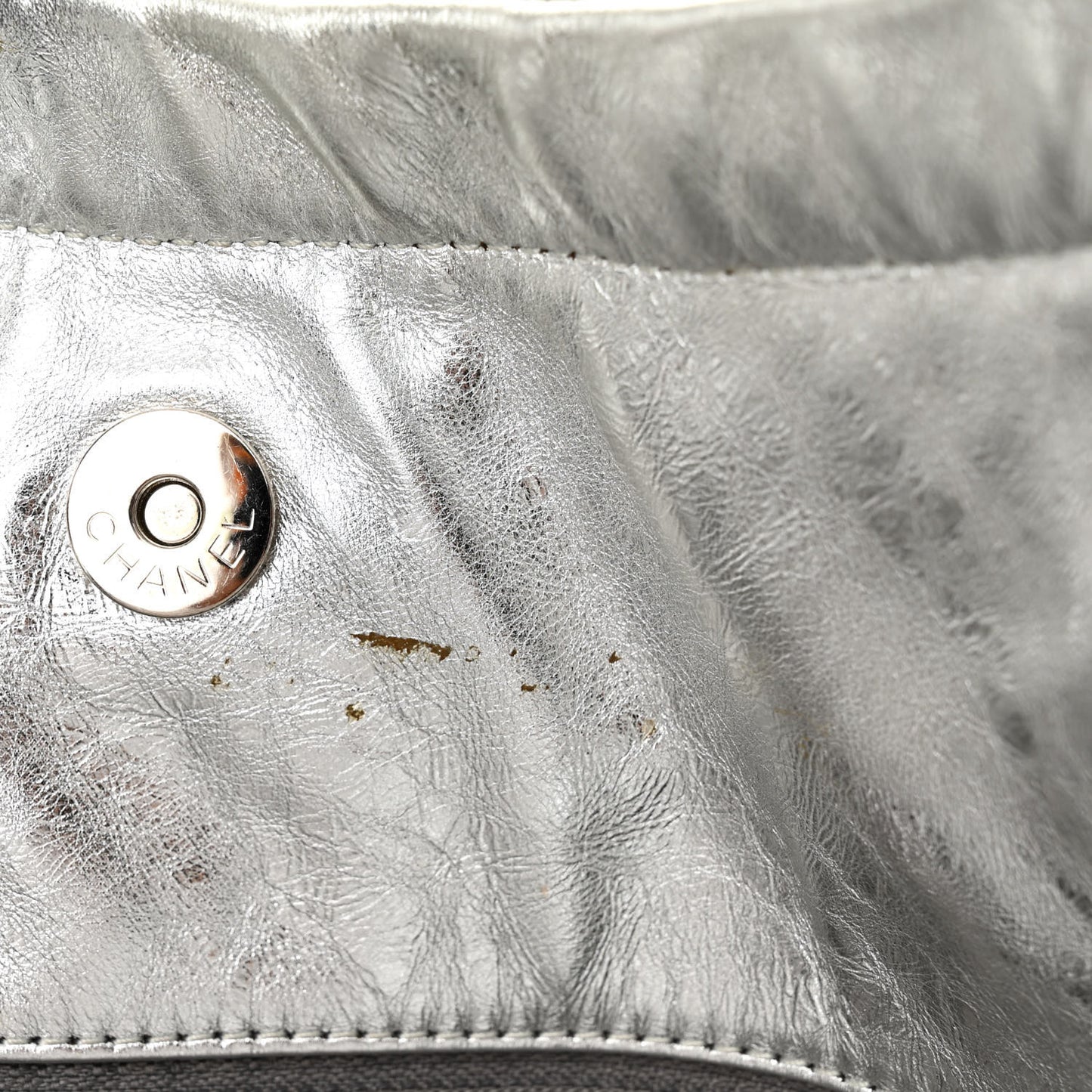 Metallic Perforated Lambskin Hollywood Hobo Silver