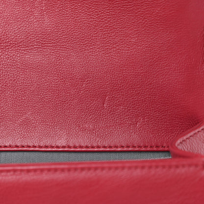 Chanel Calfskin Stitched Medium Boy Flap Red 13 of 16