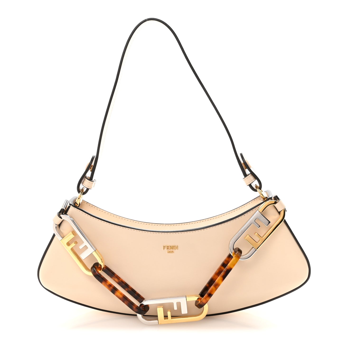 Vitello Queen Palmellato Fendi O'Lock Swing Camelia