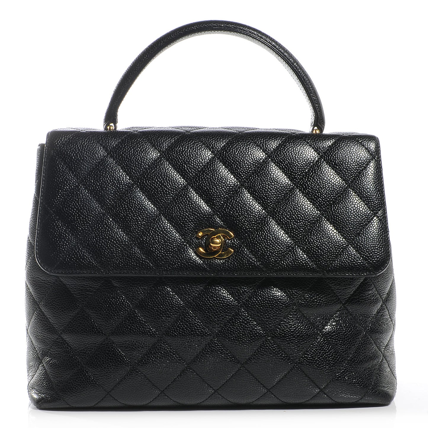 Caviar Kelly Jumbo Flap Bag Black