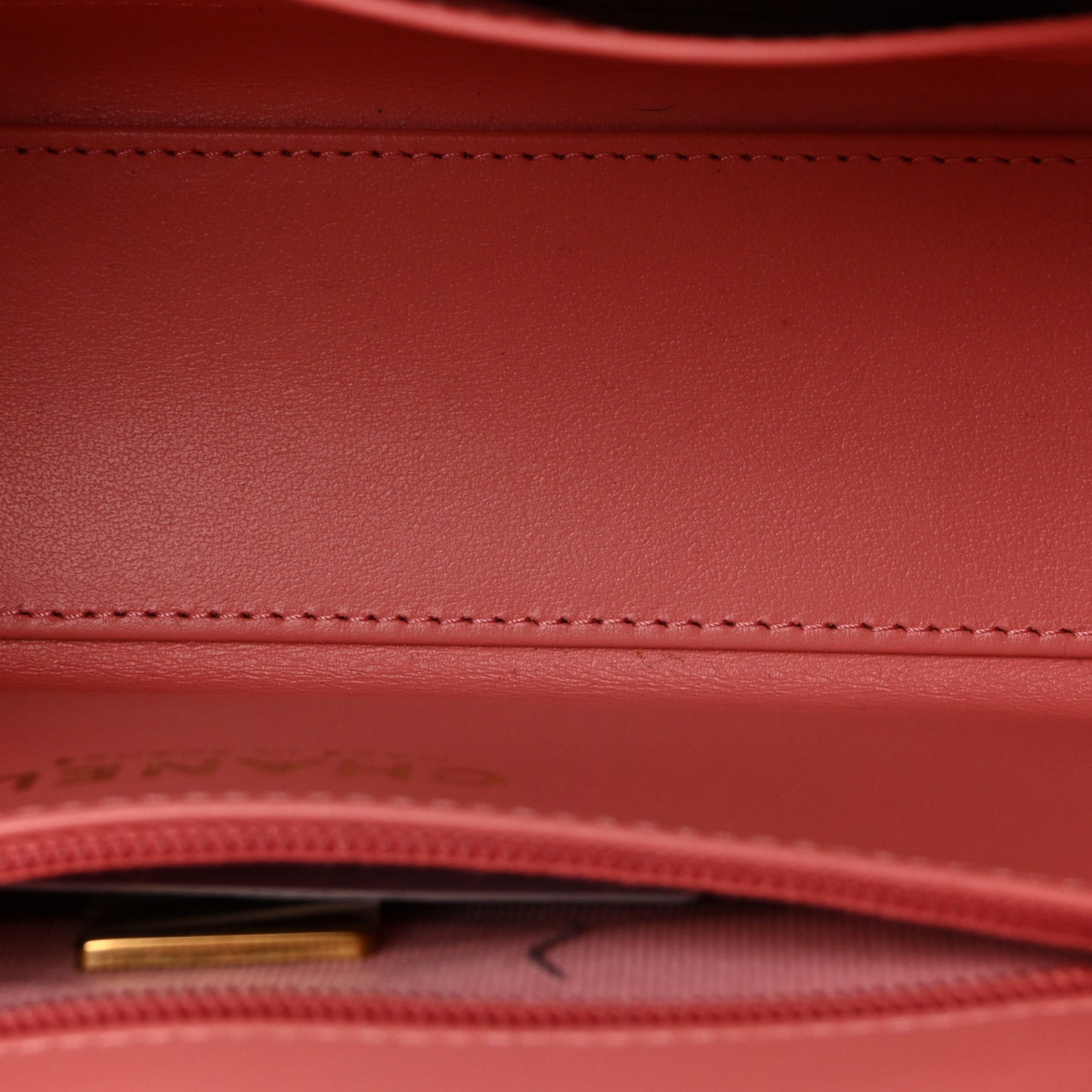 Shiny Aged Calfskin Quilted Nano Kelly Shopper Coral Pink