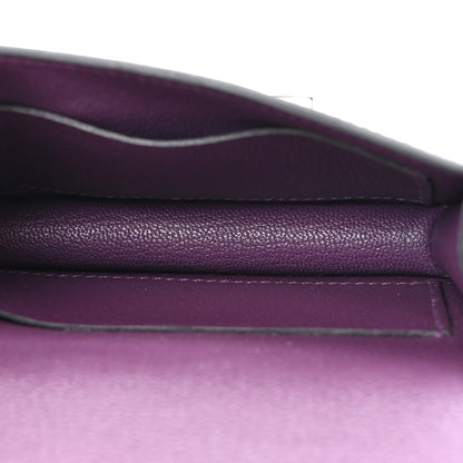 Hermes Evercolor Bi-Color Constance Slim Wallet Cassis Bleu Royale 6 of 9