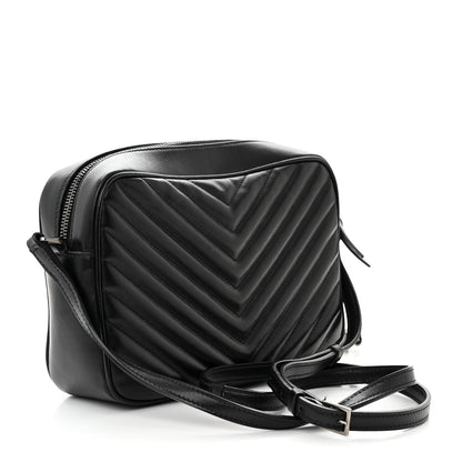 Saint Laurent Calfskin Matelasse Monogram Lou Camera Bag Black 3 of 11