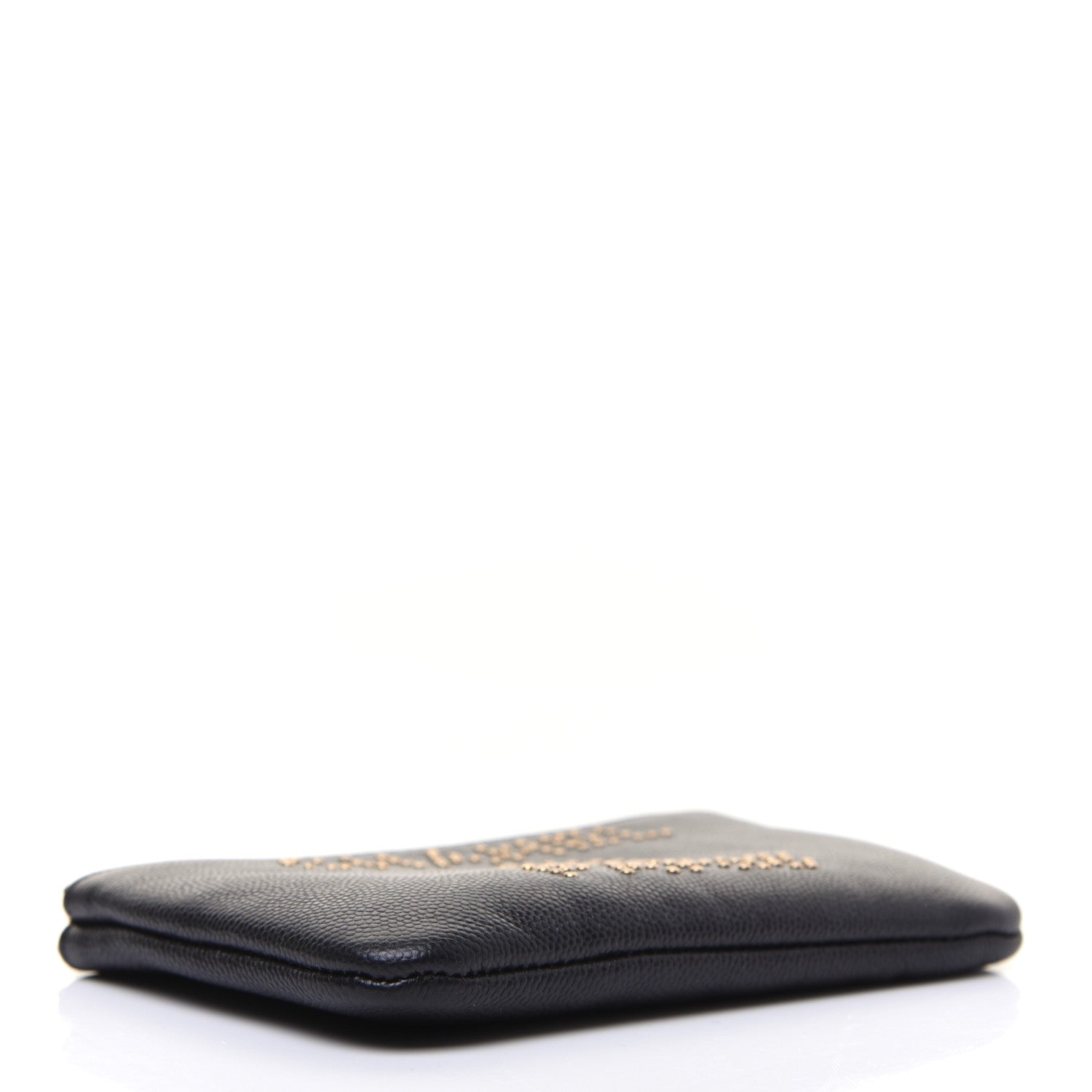 Chanel Caviar Studded Deauville Cosmetic Pouch Black 4 of 12