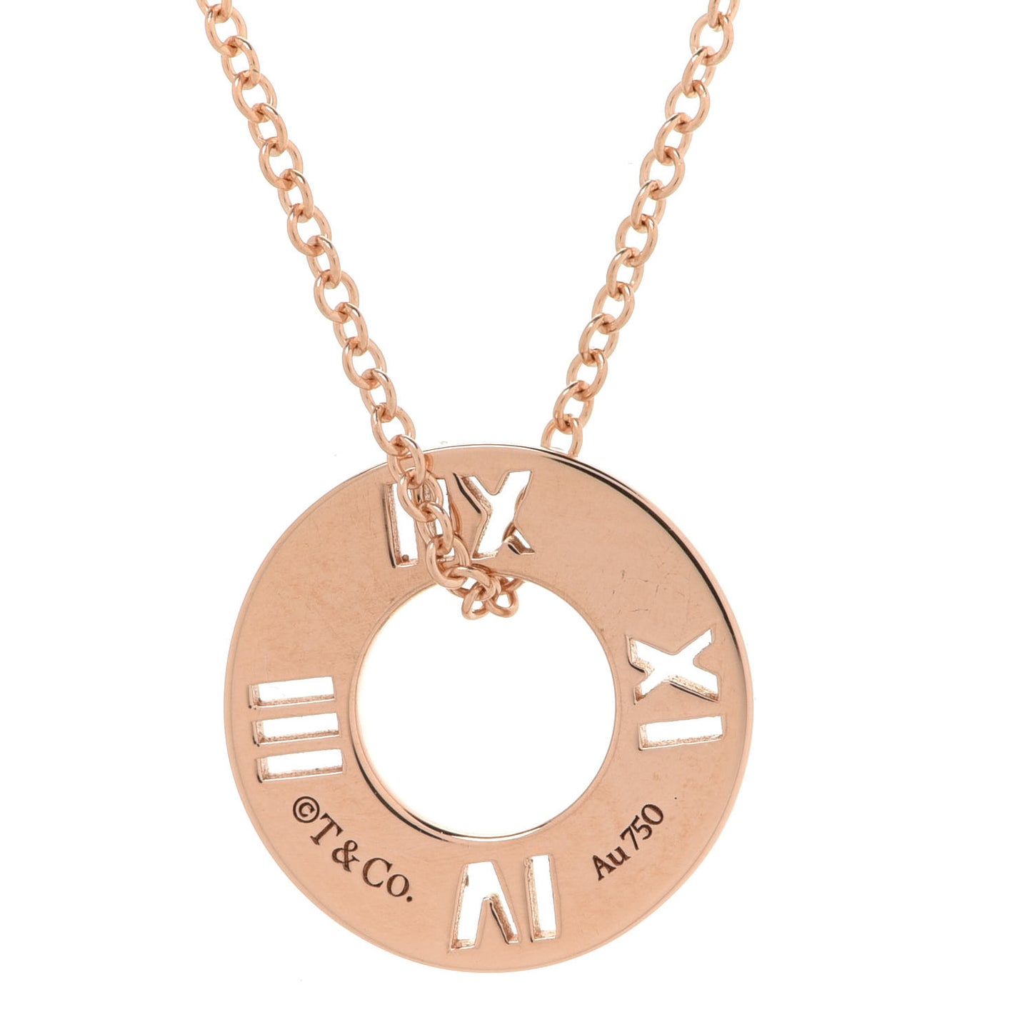 18K Rose Gold Diamond Atlas Pierced Pendant Necklace
