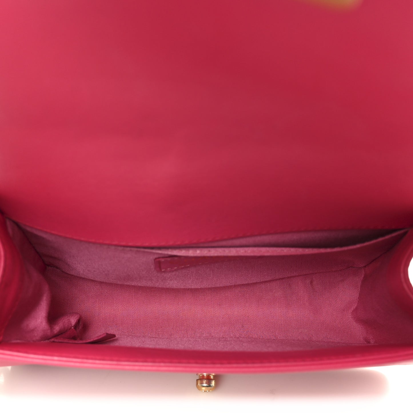 Lambskin Quilted Small Boy Flap Dark Pink