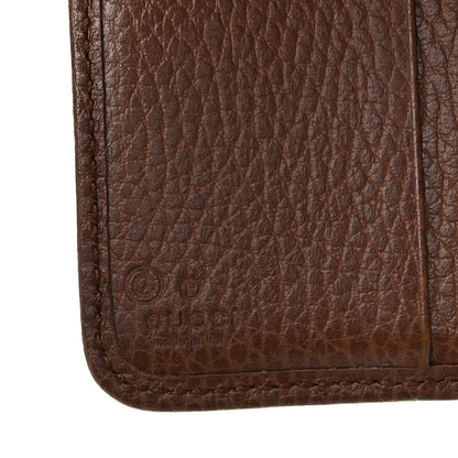 Gucci Monogram Dollar Calfskin Zip Around French Wallet Beige Ebony Tabacco 7 of 10