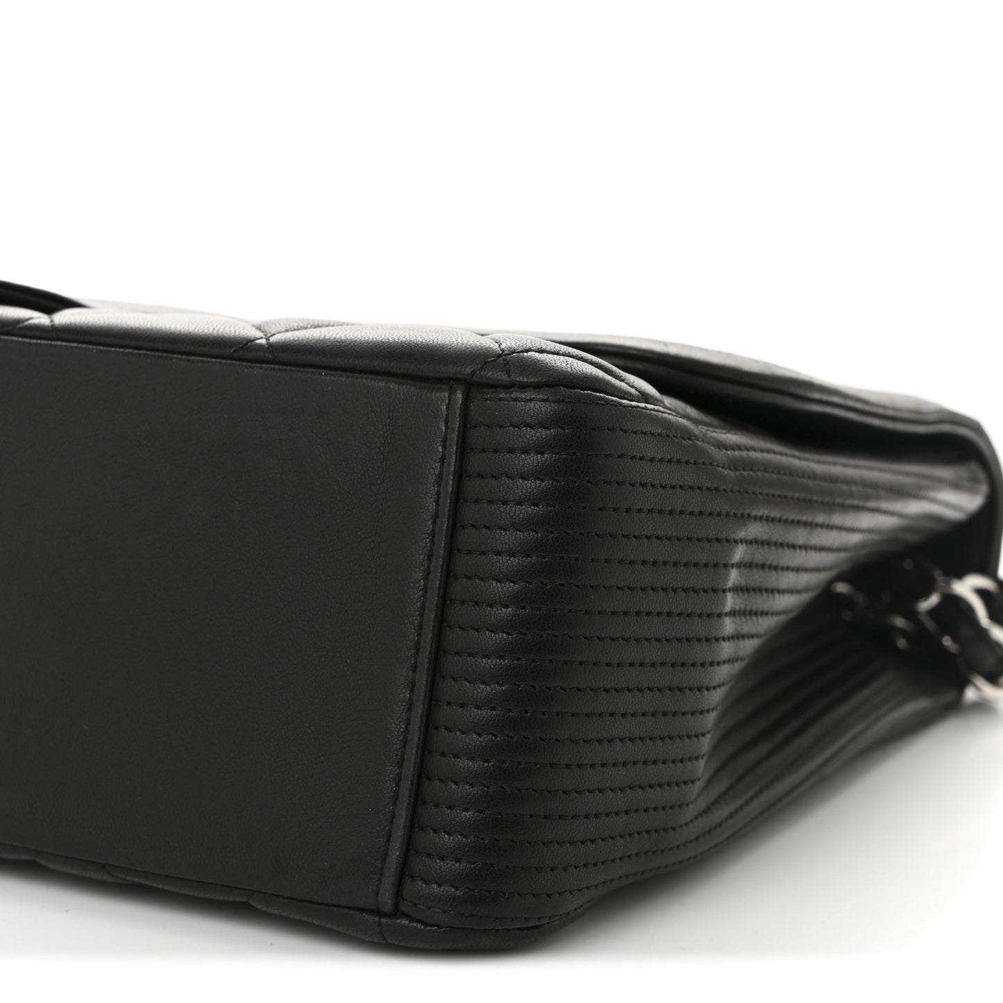 Lambskin Quilted Large Coco Rider Flap Black