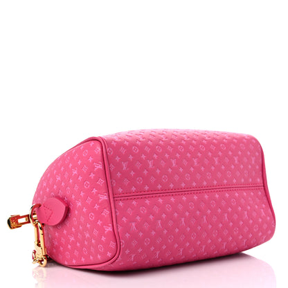Louis Vuitton Calfskin Nanogram Embossed Speedy Bandouliere 20 Rose 4 of 8