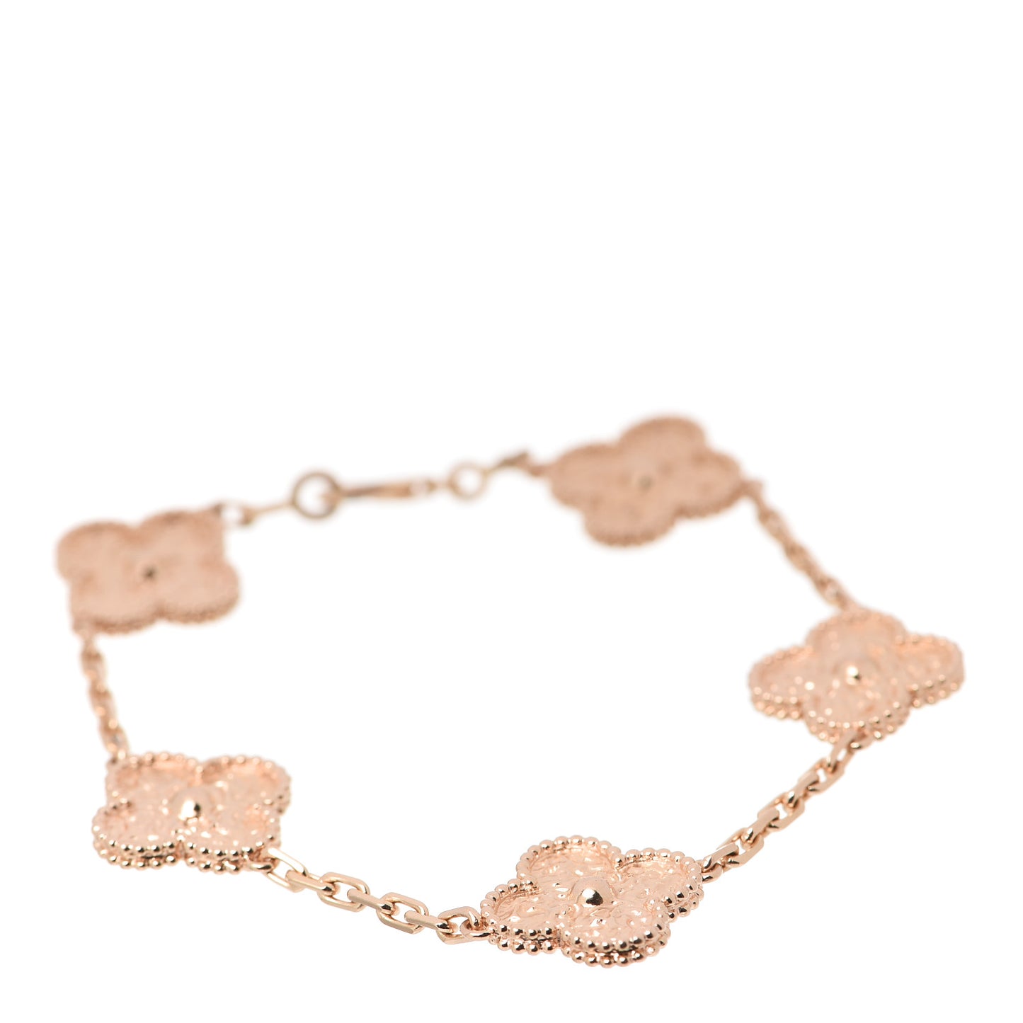 18K Rose Gold 5 Motifs Vintage Alhambra Bracelet