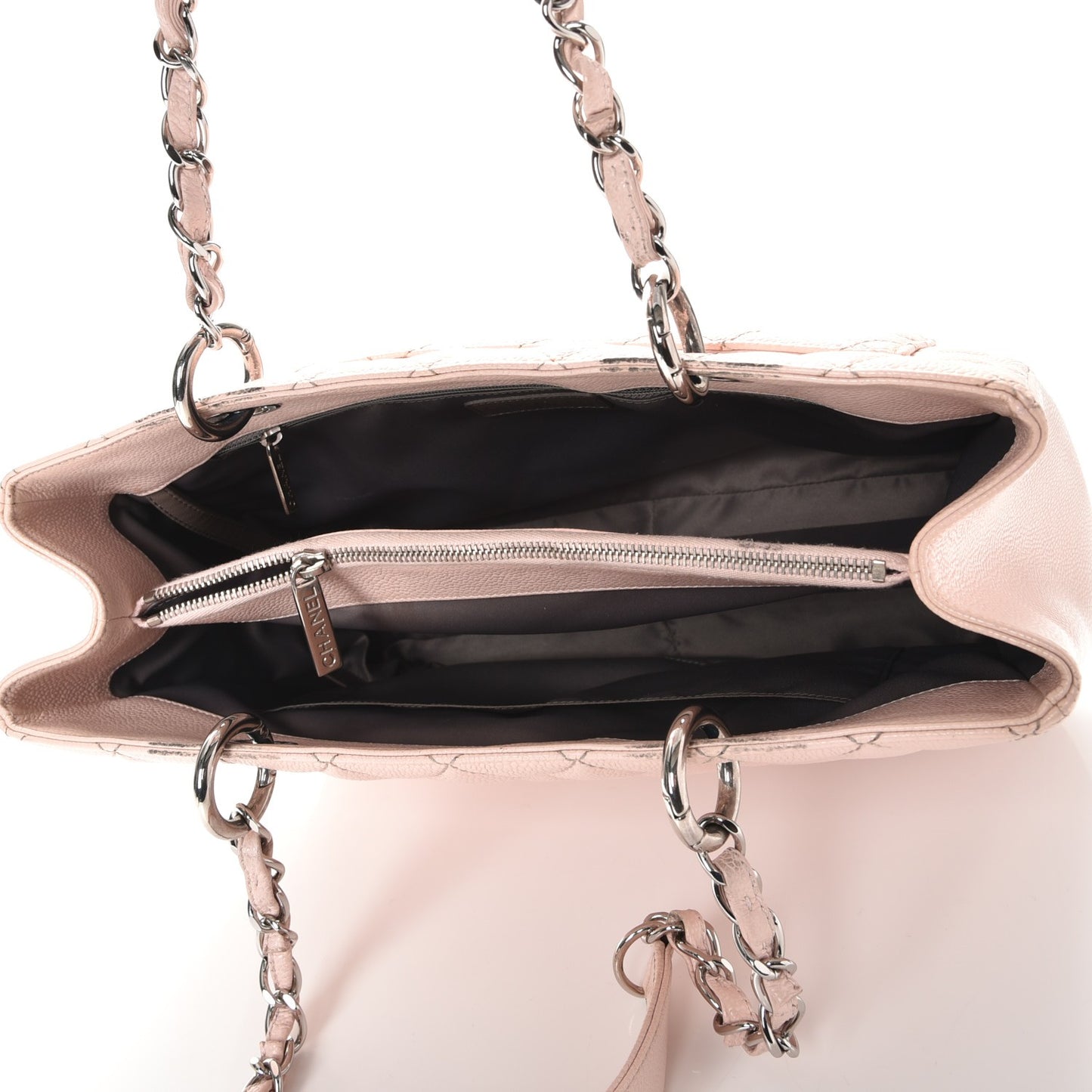 Caviar Quilted Grand Shopping Tote GST Light Pink