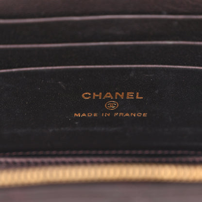Chanel Iridescent Lambskin Quilted Small Top Handle Vanity Case With Chain Burgundy 6 of 11