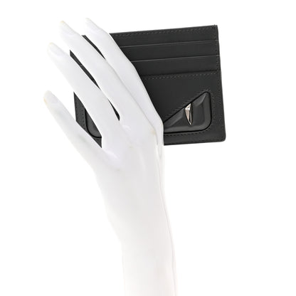 Fendi Vitello Century Monster Eyes Card Holder Asfalto 2 of 7