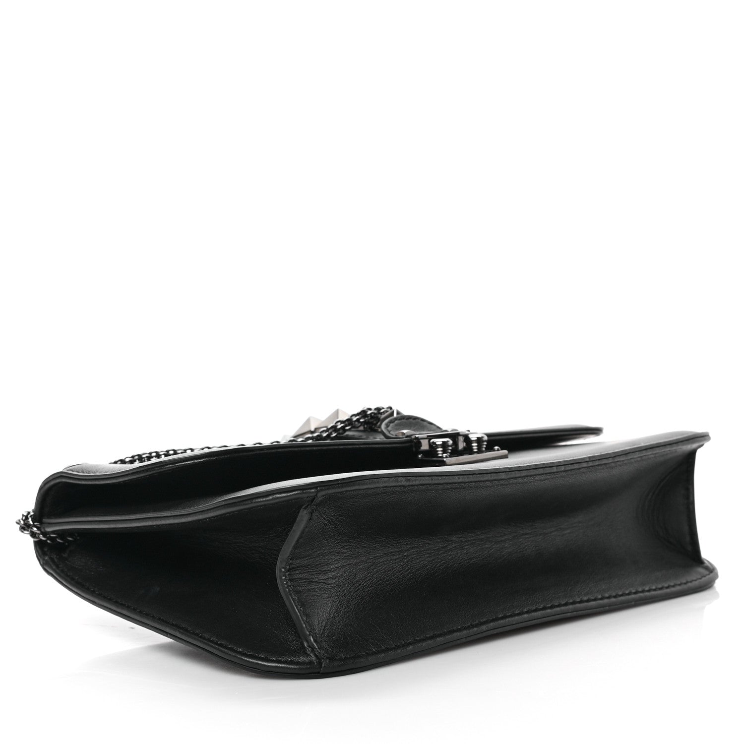 Valentino Garavani Vitello Medium Glam Lock Rockstud Flap Black 4 of 8