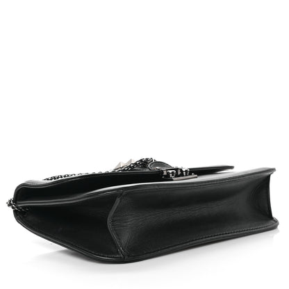 Valentino Garavani Vitello Medium Glam Lock Rockstud Flap Black 4 of 8