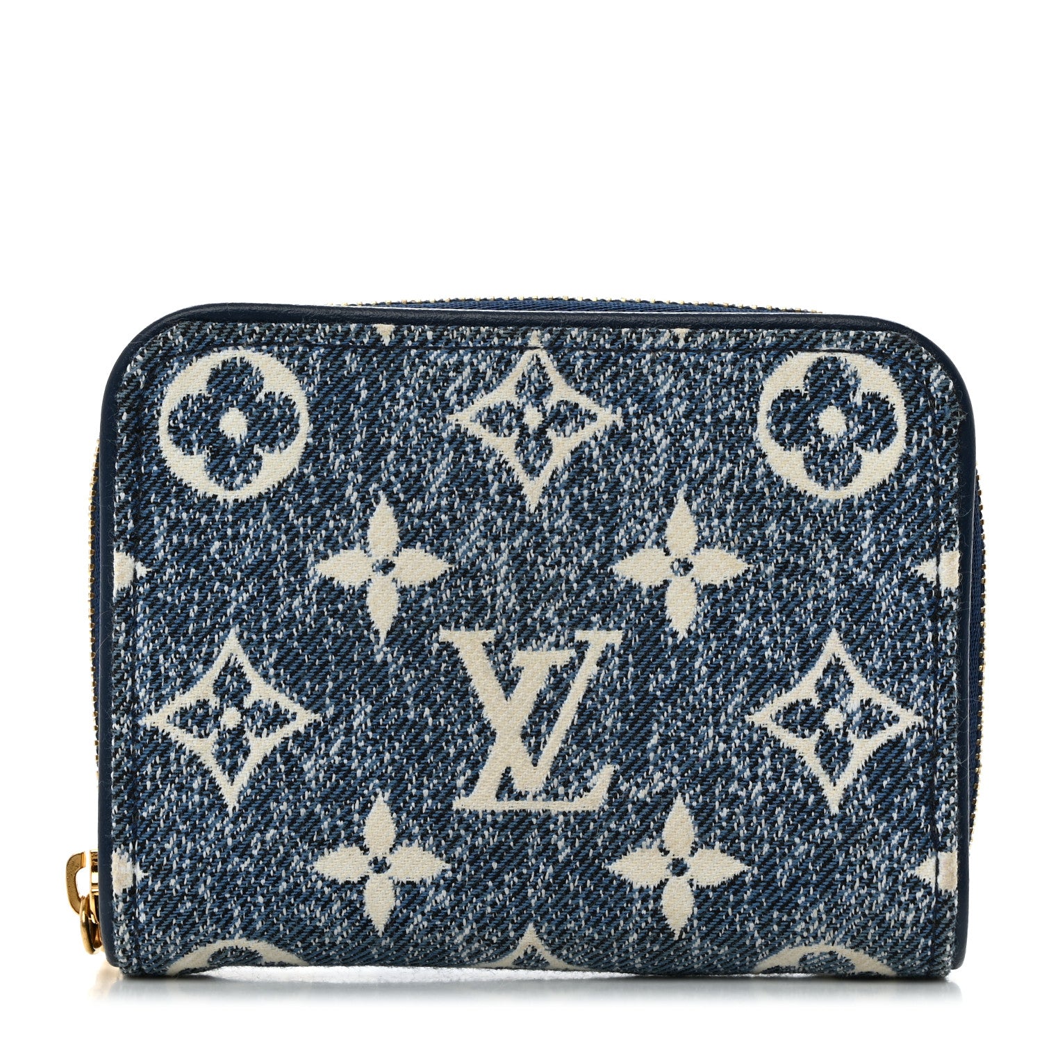 Louis Vuitton Denim Monogram Jacquard Zippy Coin Purse Bleu 1 of 6