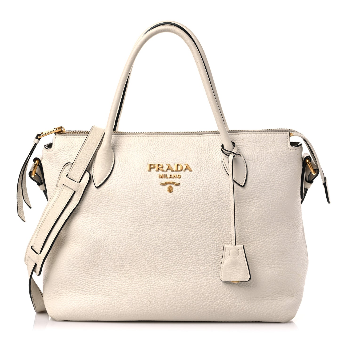 Vitello Daino Shoulder Bag White