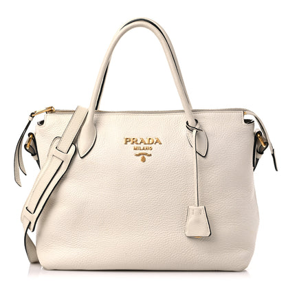 Prada Vitello Daino Shoulder Bag White 1 of 16