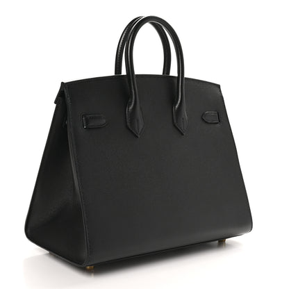 Hermes Madame Calfskin Birkin Sellier 25 Black 3 of 11