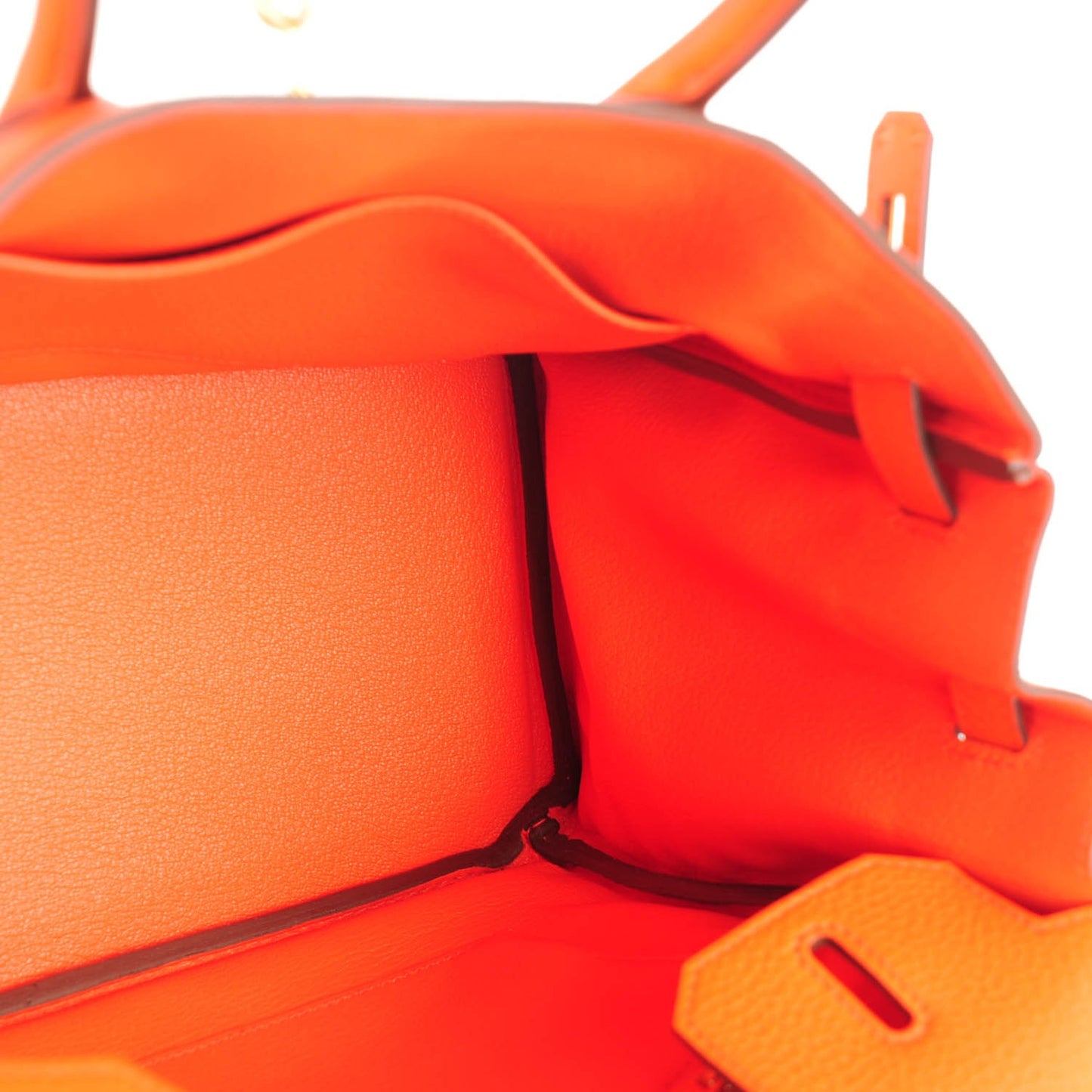 Taurillon Clemence Birkin 30 Orange Poppy