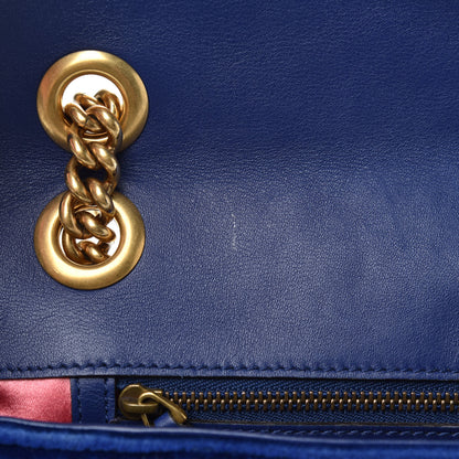 Gucci Velvet Matelasse Medium GG Marmont Shoulder Bag Cobalt Blue 15 of 16