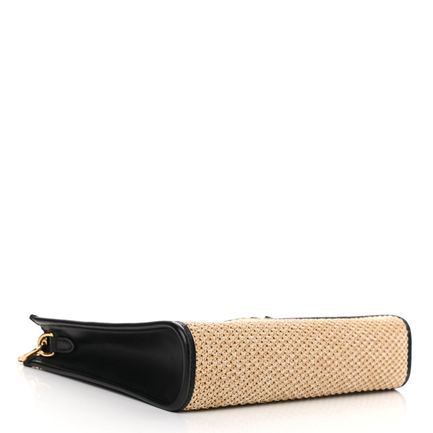 Raffia Calfskin Monogram Giant Pouch