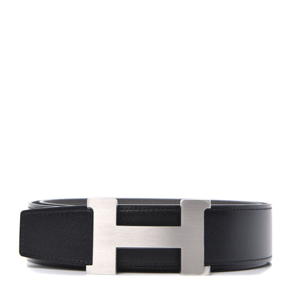Hermes Box Togo 38mm Constance H Belt 95 Black Etain 1 of 5