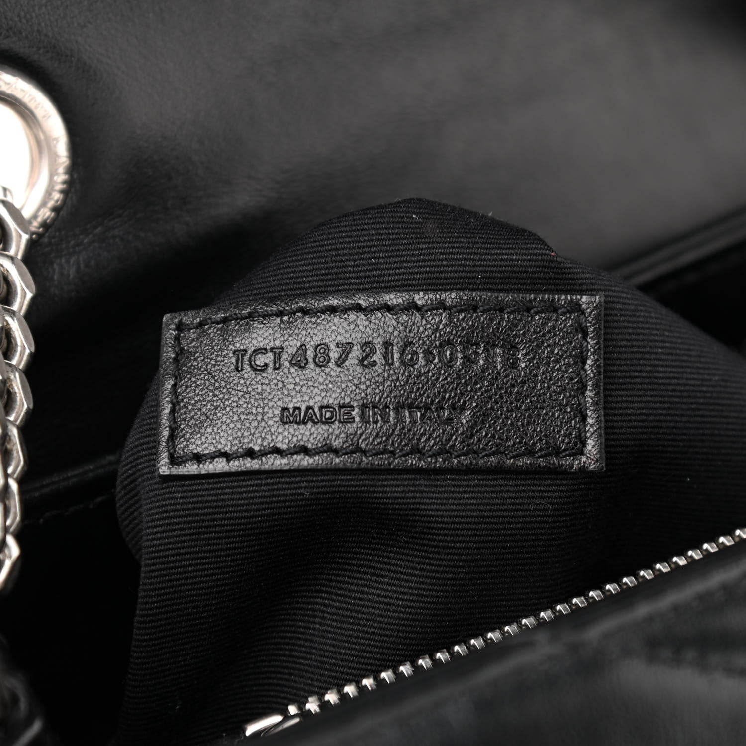 Saint Laurent Calfskin Y Quilted Monogram Medium Loulou Chain Satchel Black 8 of 12