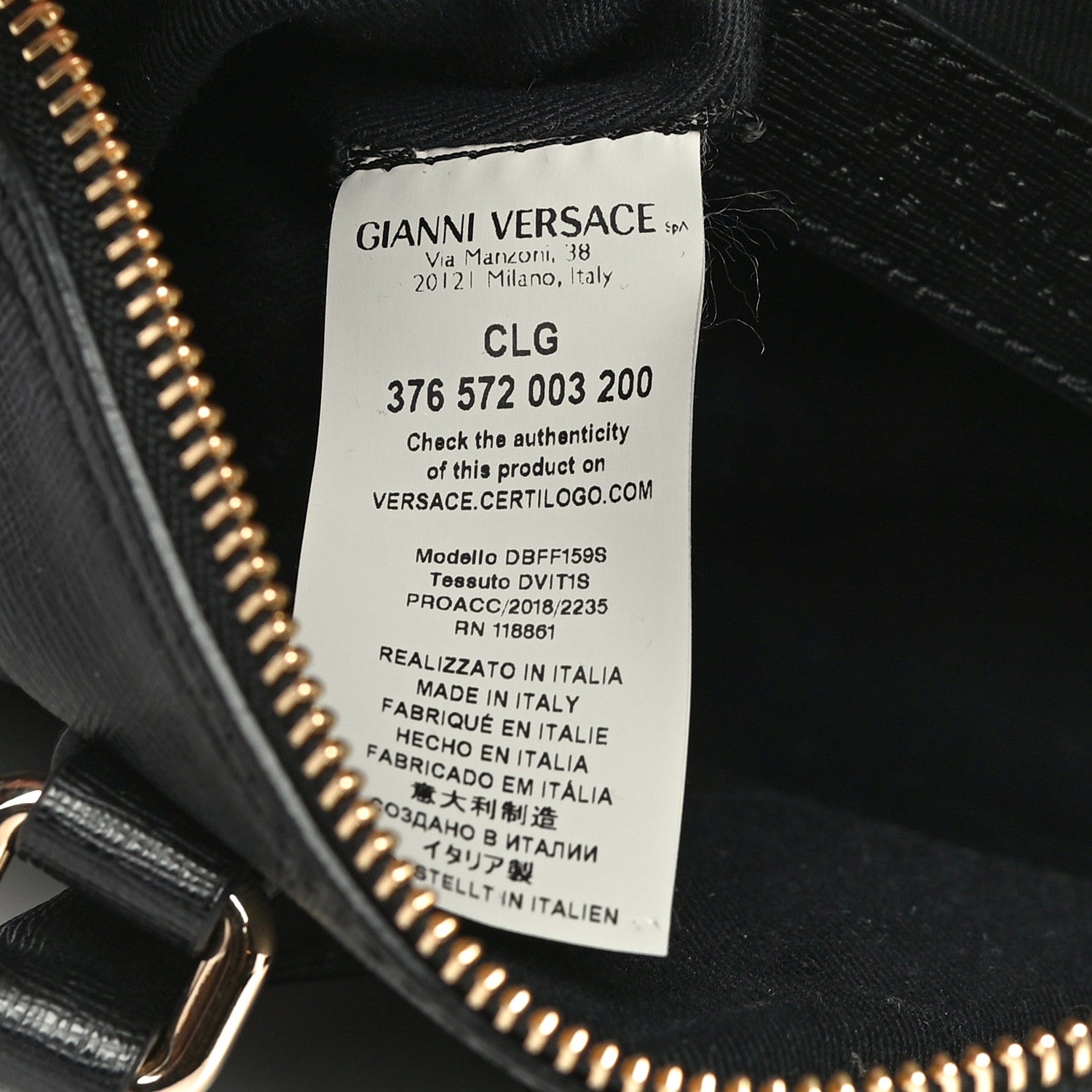Versace Saffiano Calfskin Palazzo Duffle Bag Black 8 of 19
