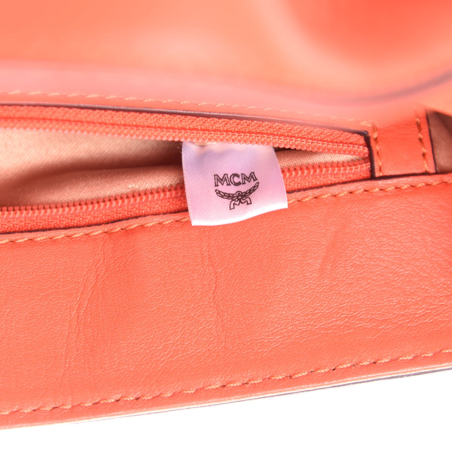 Grained Calfskin Top Handle Satchel Orange