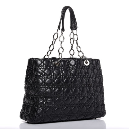 Christian Dior Lambskin Cannage Large Dior Soft Shopping Tote Black 3 of 7