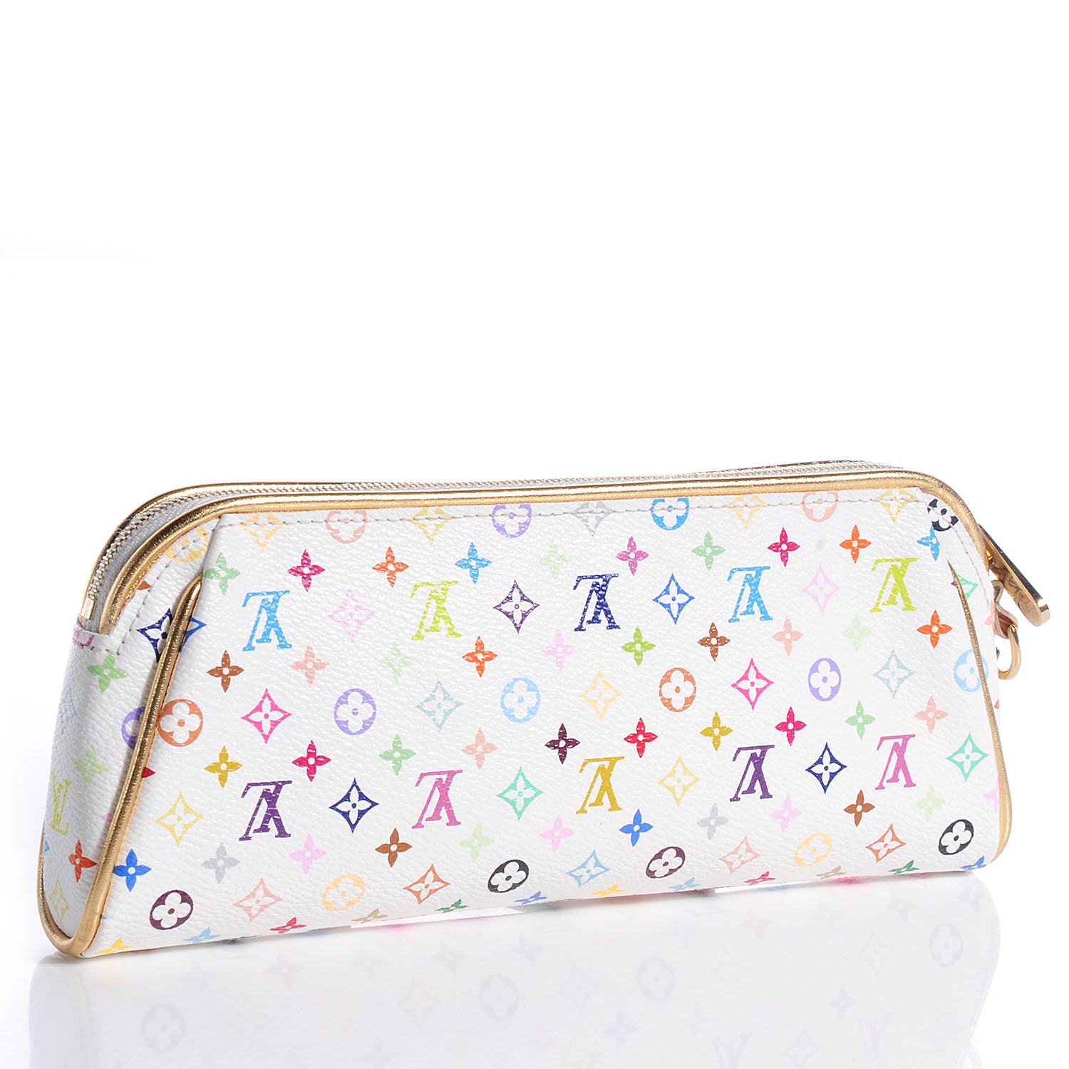 Louis Vuitton Monogram Multicolor Kate Clutch White 3 of 8