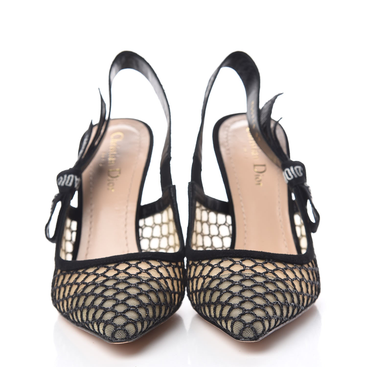 Christian Dior Resille Lambskin Ribbon J'Adior Slingback 100mm Pumps 39 Black 3 of 10