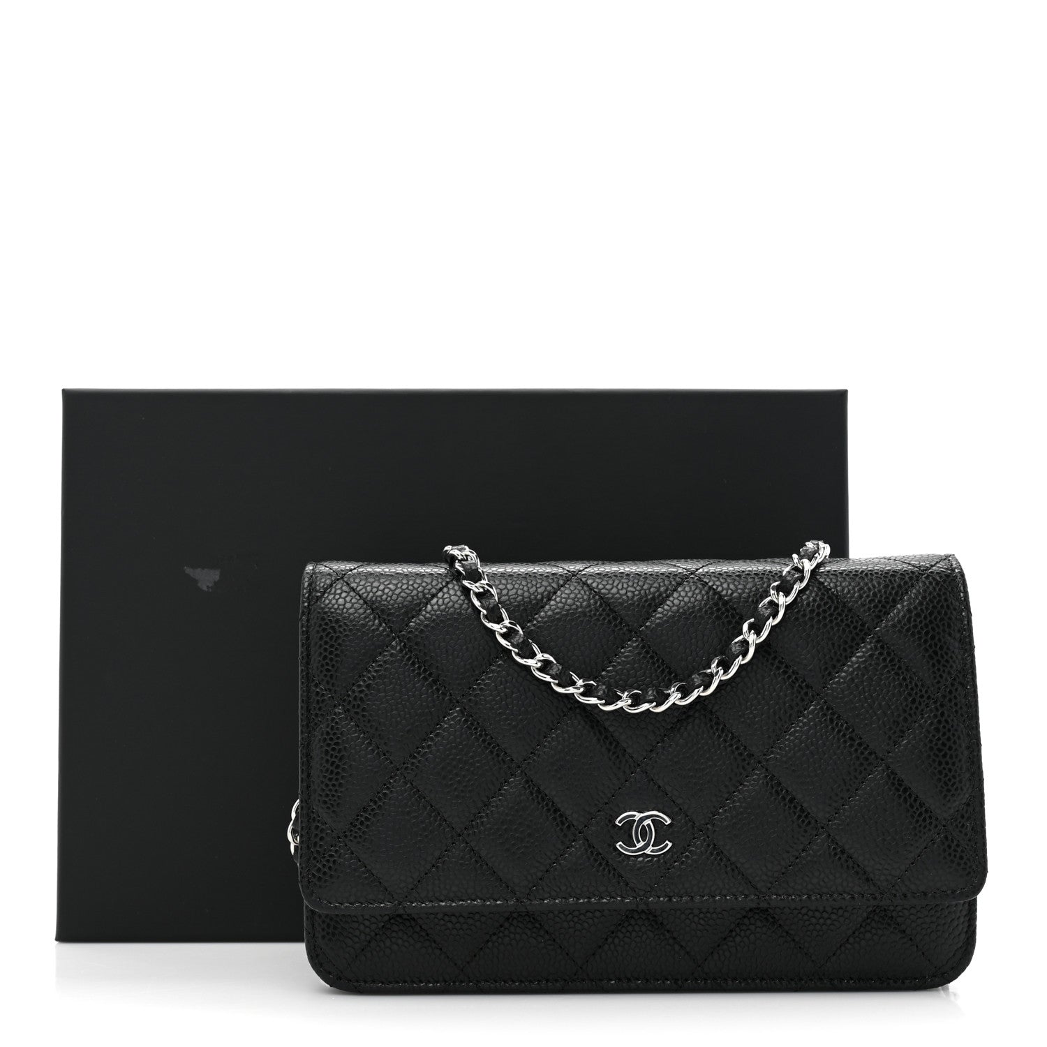 Chanel Caviar Quilted Wallet on Chain WOC Black 12 of 12
