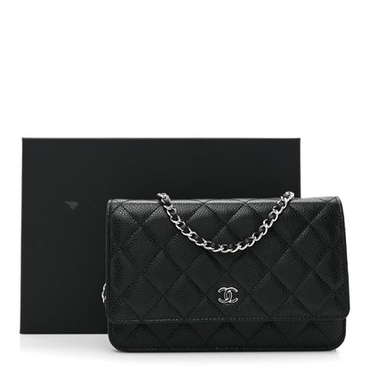 Chanel Caviar Quilted Wallet on Chain WOC Black 12 of 12