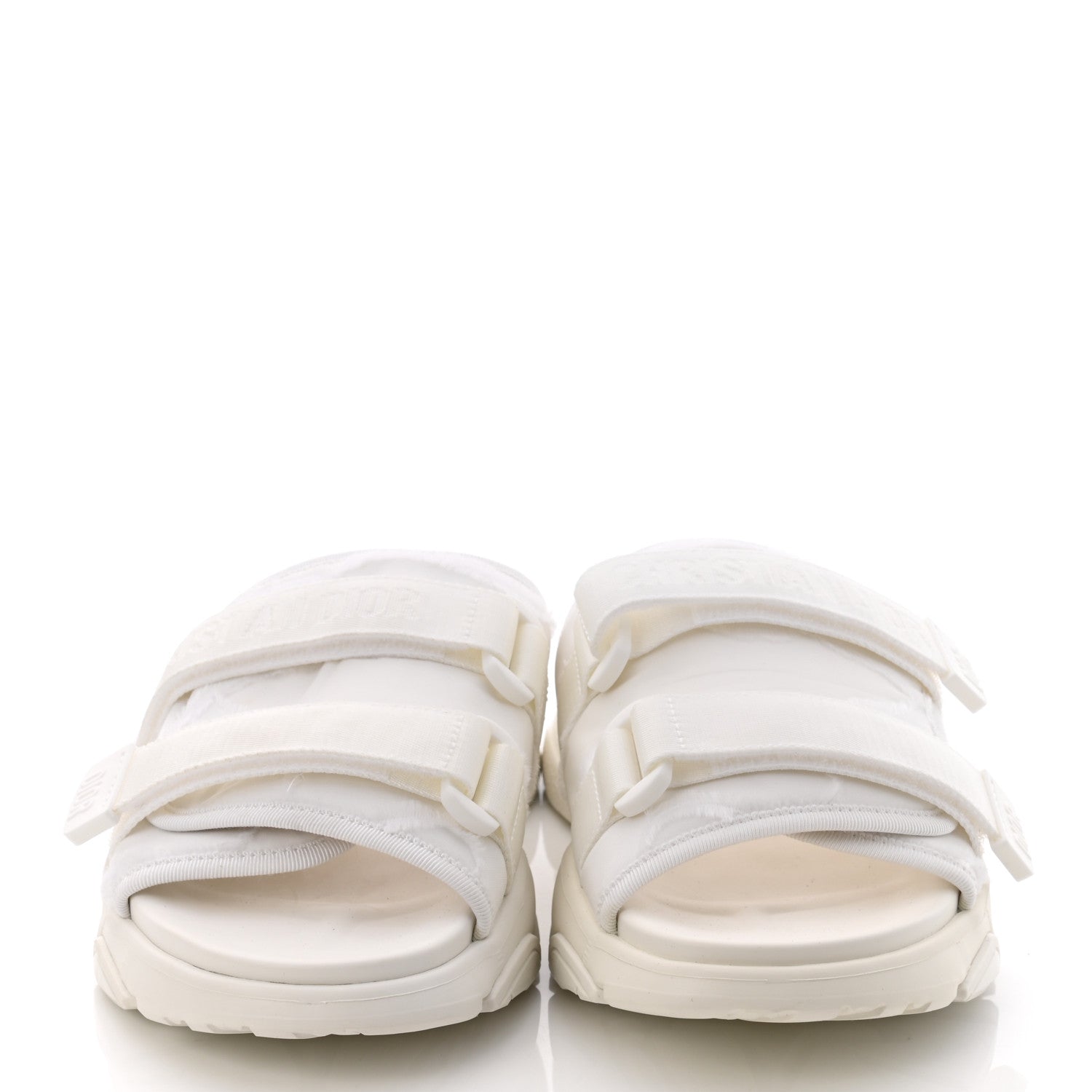 Christian Dior Technical Fabric D-Wander Slide Sandals 39 White